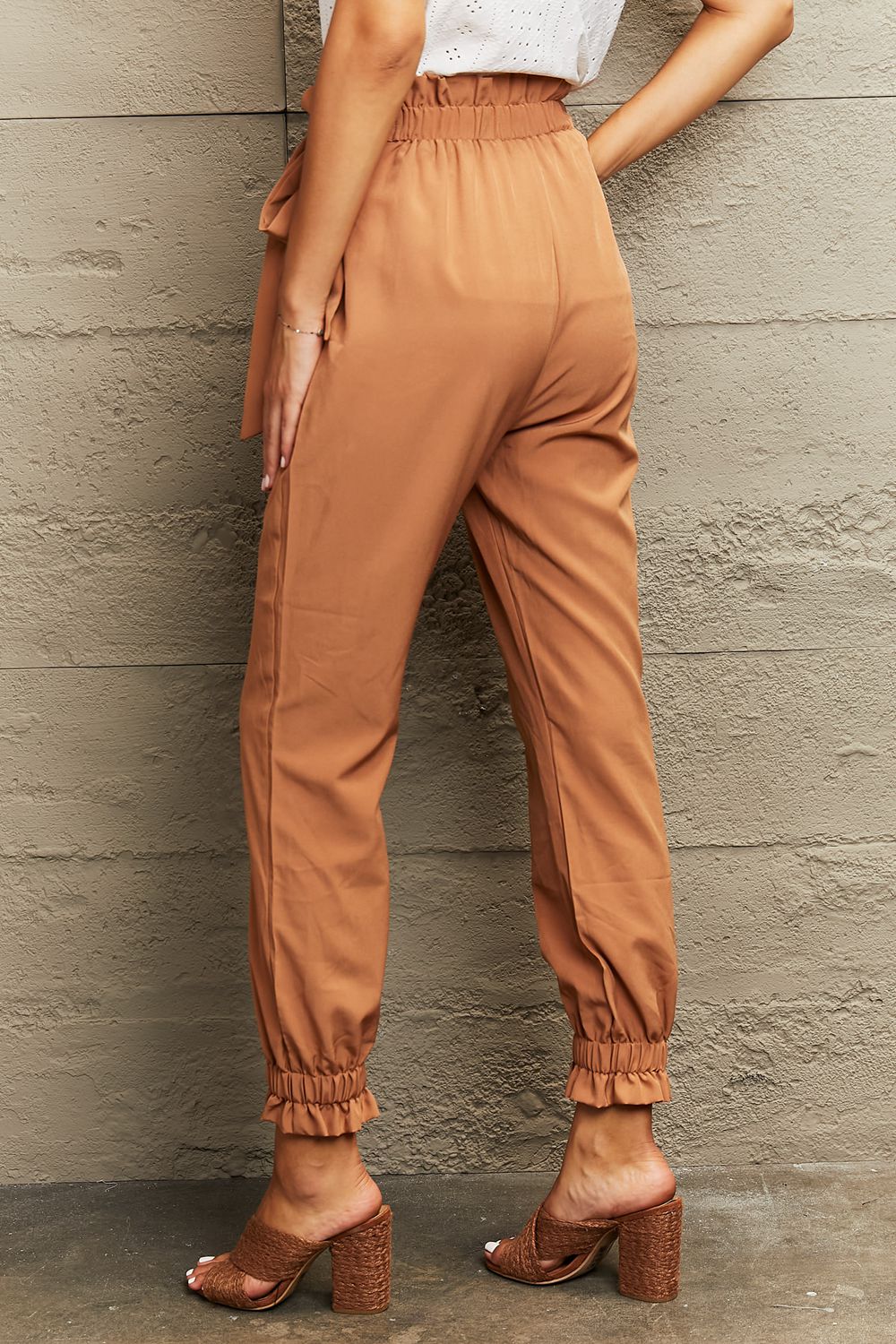 Tie Waist Cropped Pants